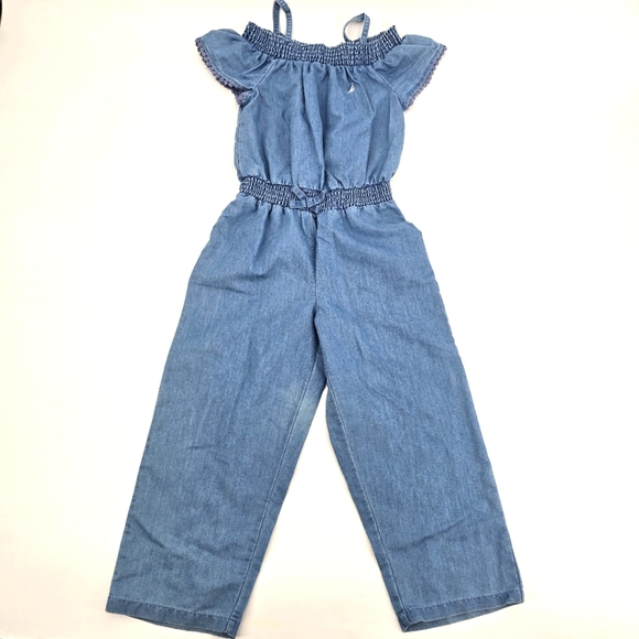 Nautica Girl Cold Shoulder Lt Chambryy Jumpsuit Size 7 NWT - Picture 1 of 4